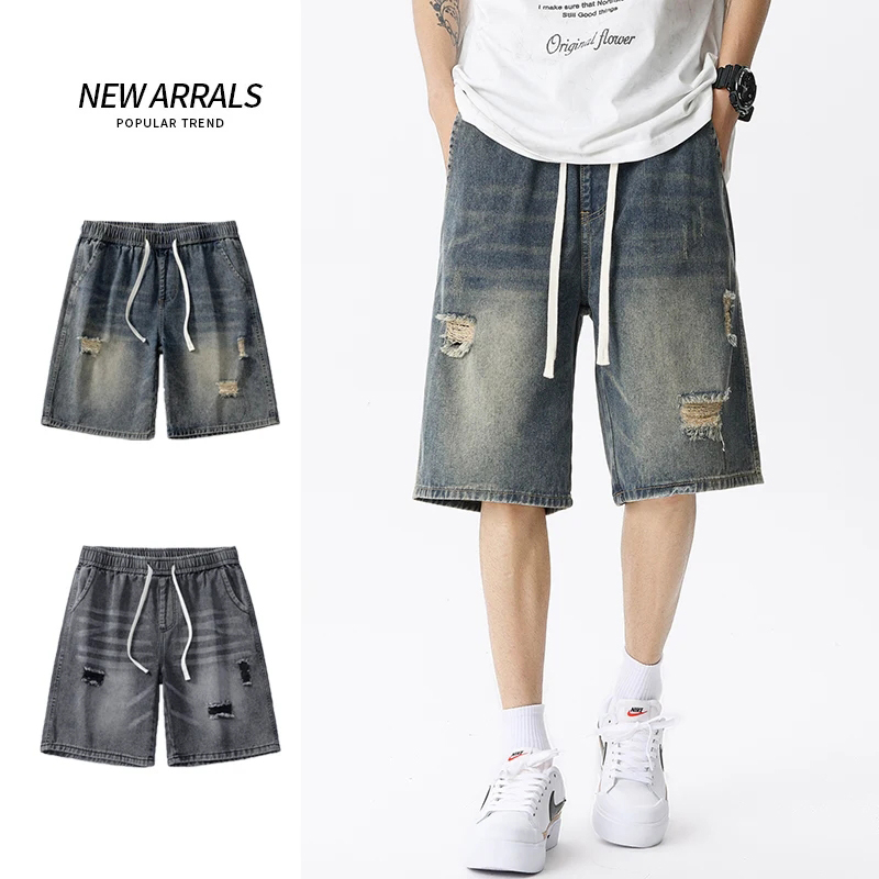 Men Fashion Jeans - Pantaloncini di jeans sottili estivi da