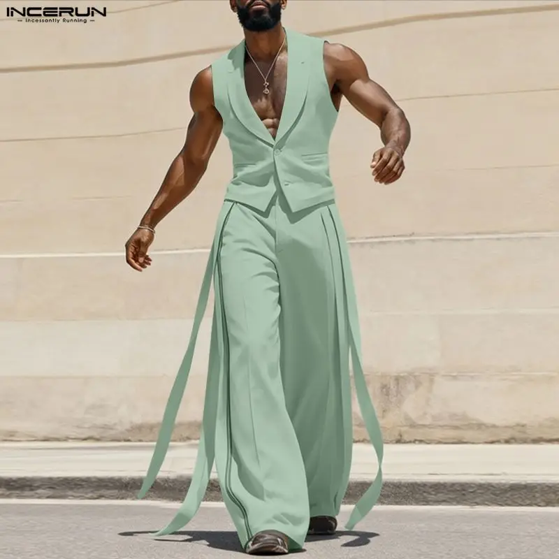 Mens Fashion Summer - Completo da Uomo INCERUN: Gilet Senza