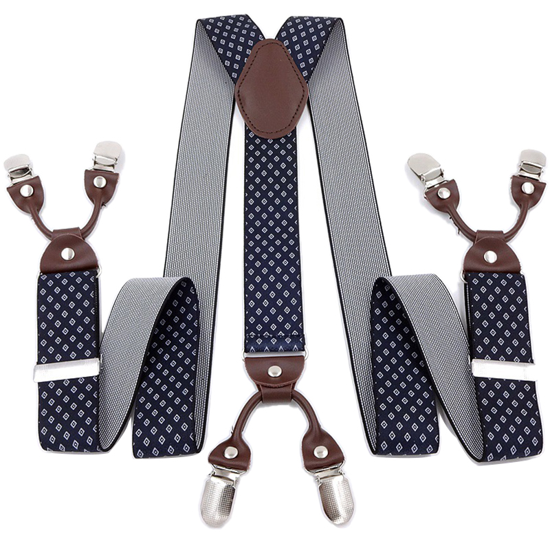 Suspenders Clip Men - Bretelle vintage da uomo resistenti grandi