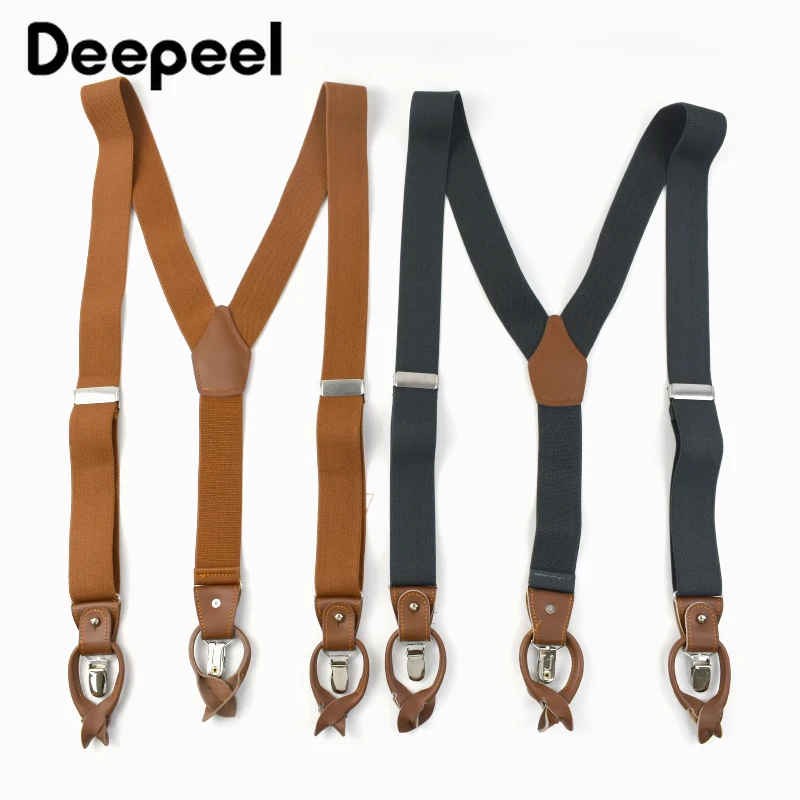 Suspenders Clip Men - Deepeel 3.5*125 cm Bretelle per adulti