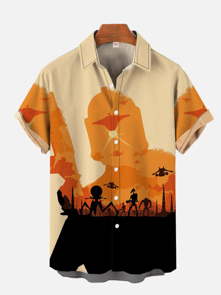Men'S Fashion Lk - Camicia a maniche corte da uomo