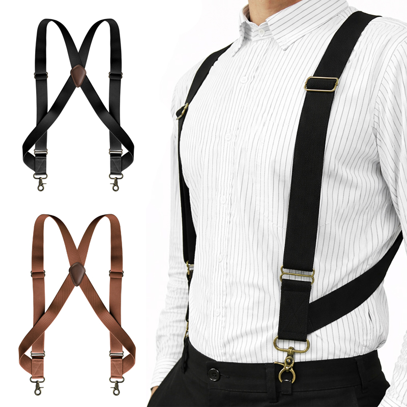 Suspenders Clip Men - Bretelle da uomo regolabili con 2