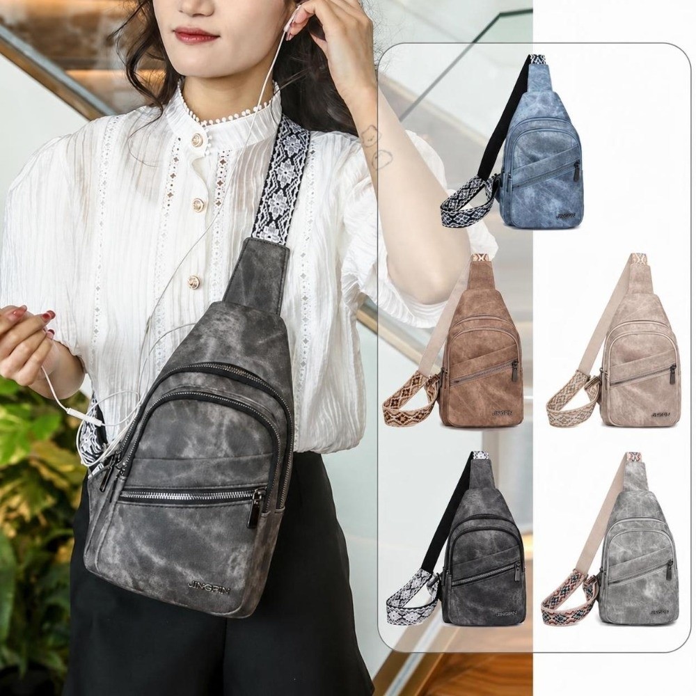 Men'S Fashion Bag - Borse a Tracolla in Pelle PU