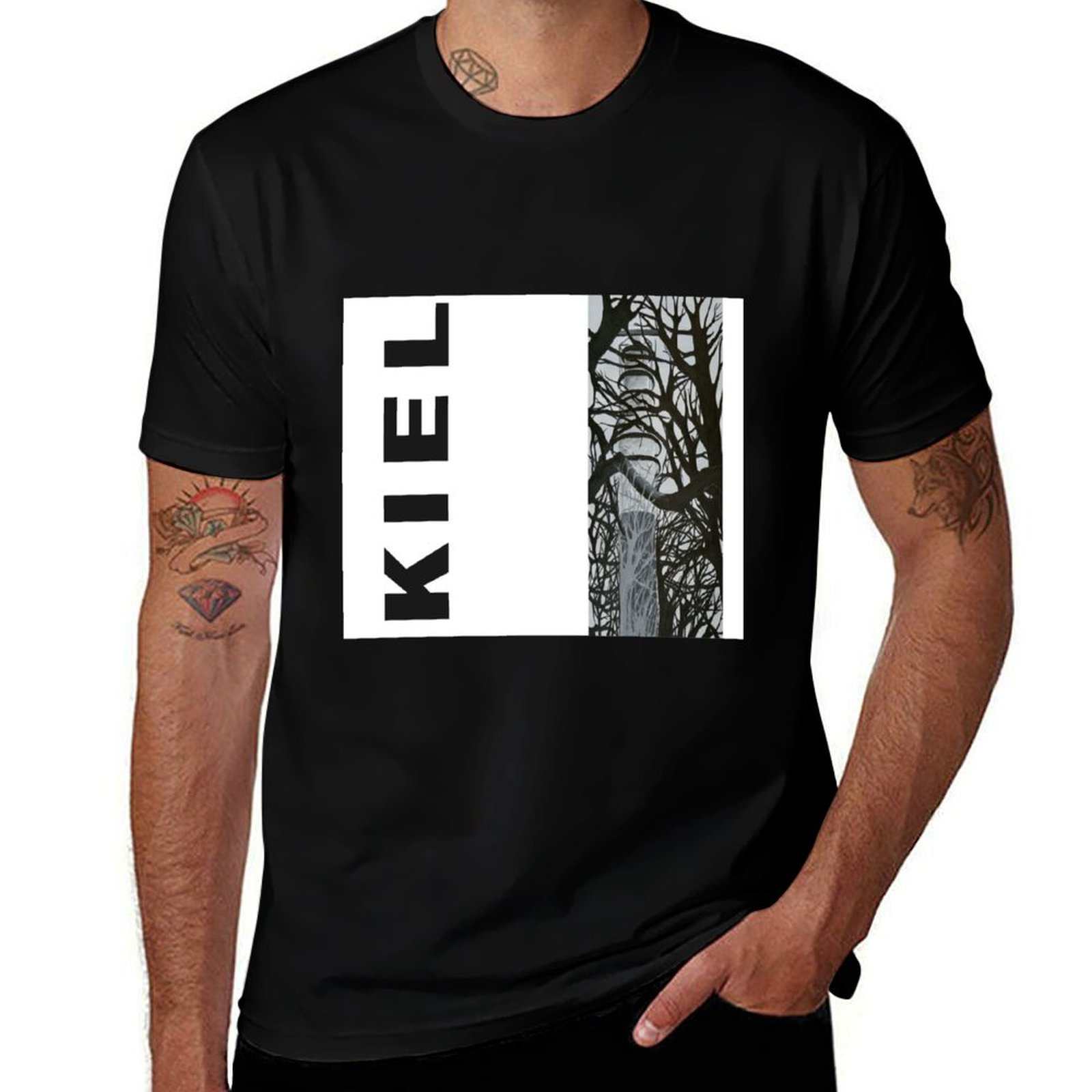 Men'S Fashion Lk - T-shirt Kiel lighthouse Bülk con stampa