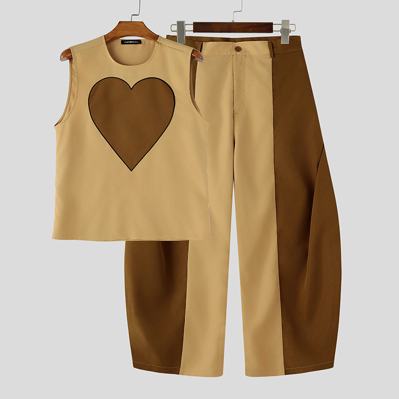 Mens Fashion Summer - INCERUN Set da uomo con top