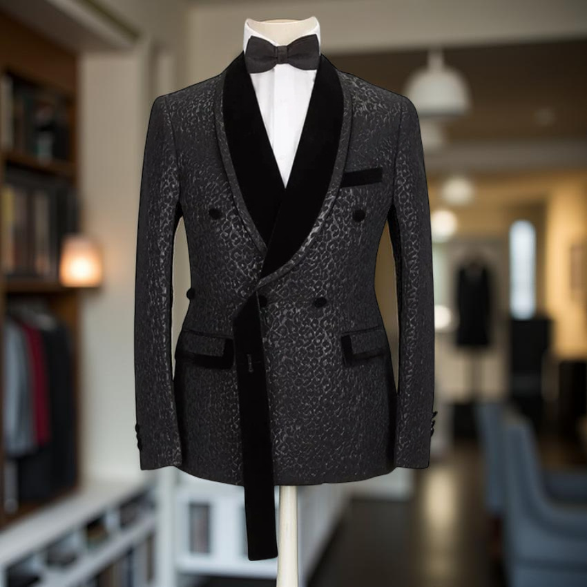Slim Fit Blazer Men - Abiti da uomo doppiopetto floreale Set