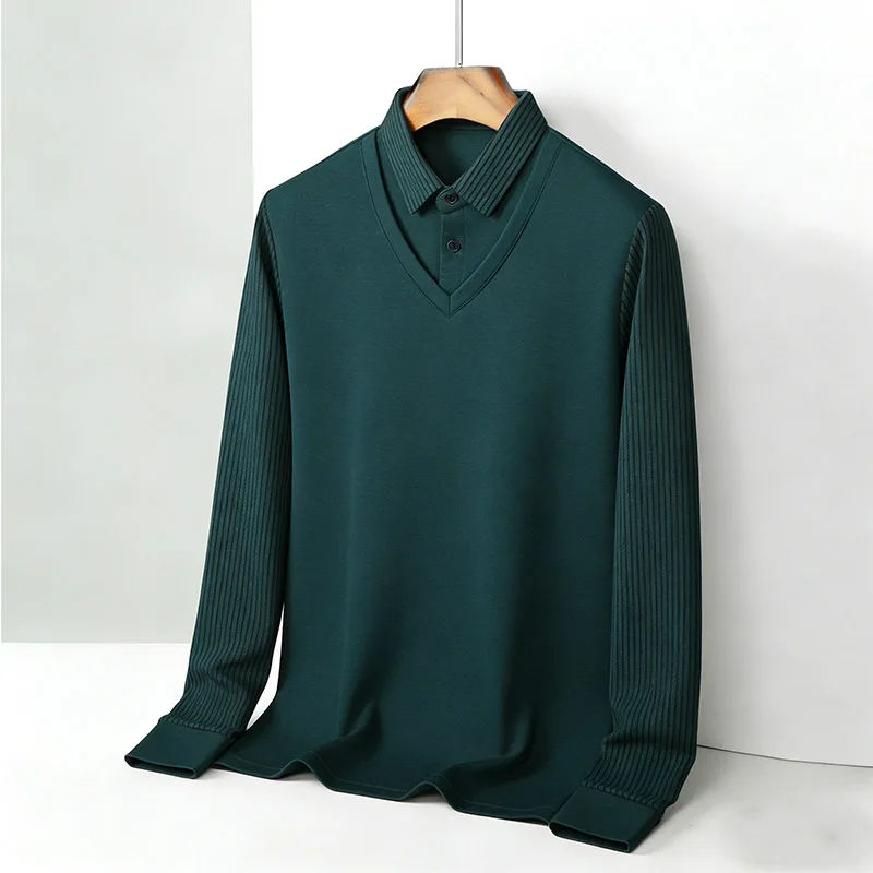 Men'S Tops Fashion - Camicetta da uomo finta in due