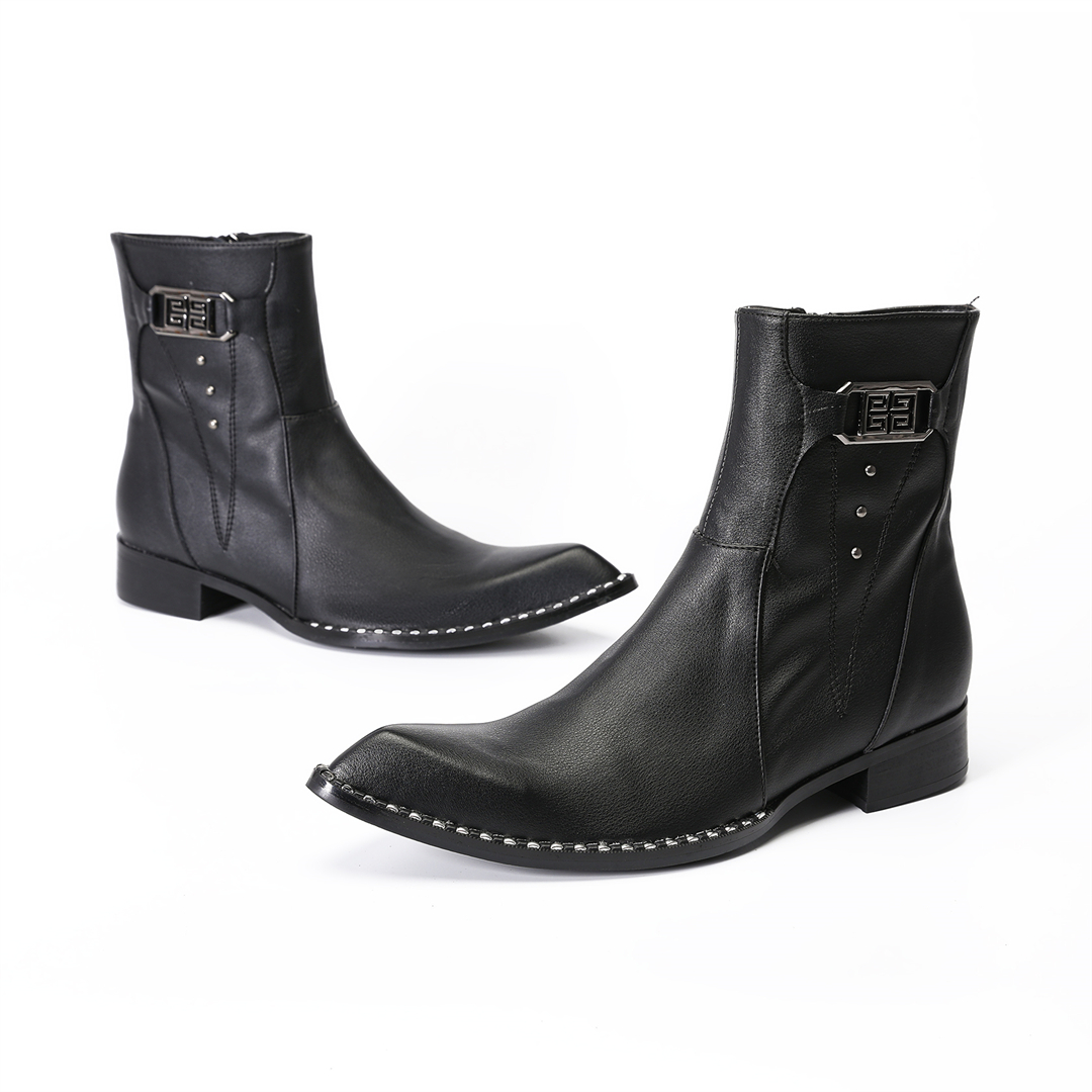 Stivaletti alla moda neri a pu - Men'S Fashion Formal recensione e prezzo