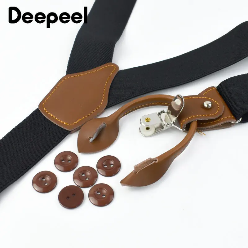 Deepeel 3.5*125 cm Bretelle pe - Suspenders Clip Men recensione e prezzo