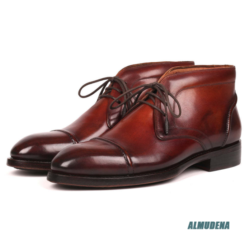Stivali Chukka in Pelle Lucida - Men'S Fashion Formal recensione e prezzo
