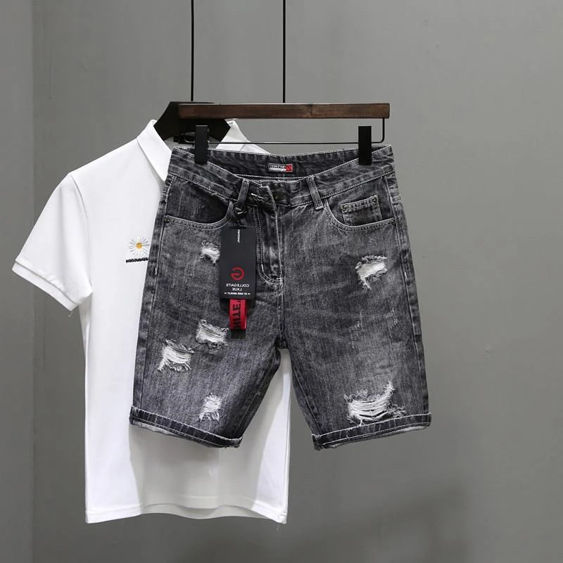 Pantaloni Jeans corti da uomo  - Men Fashion Jeans recensione e prezzo