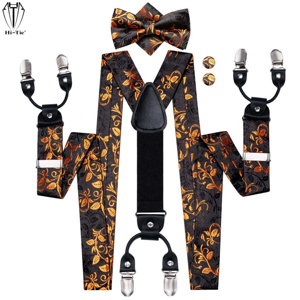 Set Bretelle Jacquard Nere con - Suspenders Clip Men recensione e prezzo